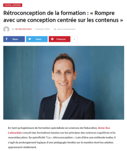 La rétroconception en formation professionnelle