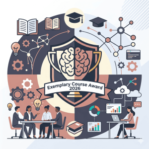 Illustration des avantages du blended-learning à travers le prix Exemplary Course Award remporté par le parcours Sciconum.